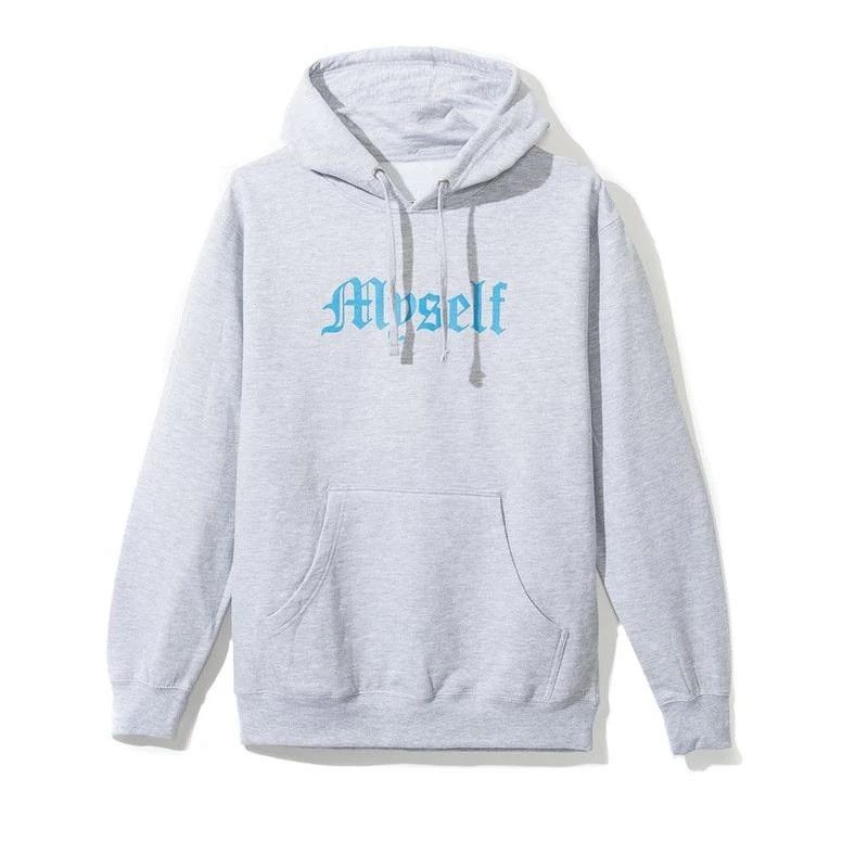 Anti Social Social Club DS ASSC Blue Logo Myself Grey Hoodie in hand Supreme Bape Size US L / EU 52-54 / 3 - 6 Thumbnail
