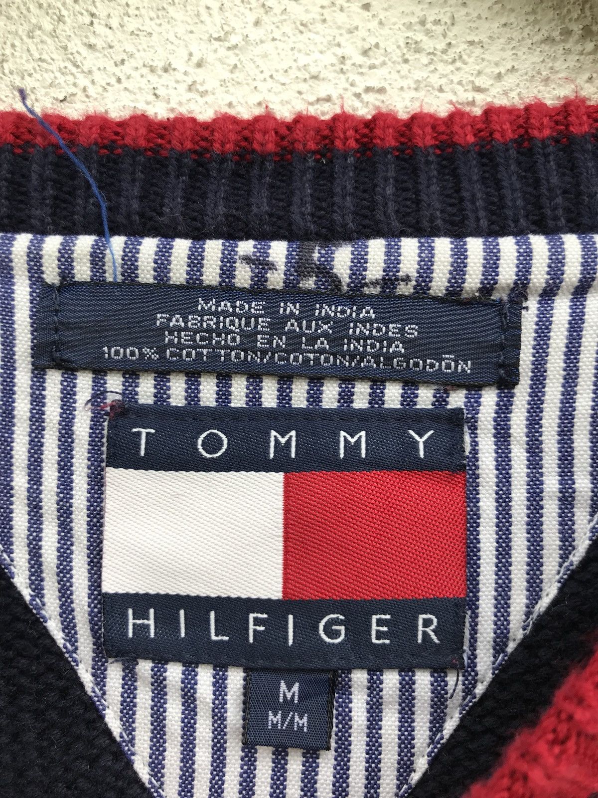 Tommy Hilfiger Tommy Hilfiger Stripes Hand Knit Sweatshirt Armpit 21x28 Size US M / EU 48-50 / 2 - 5 Thumbnail