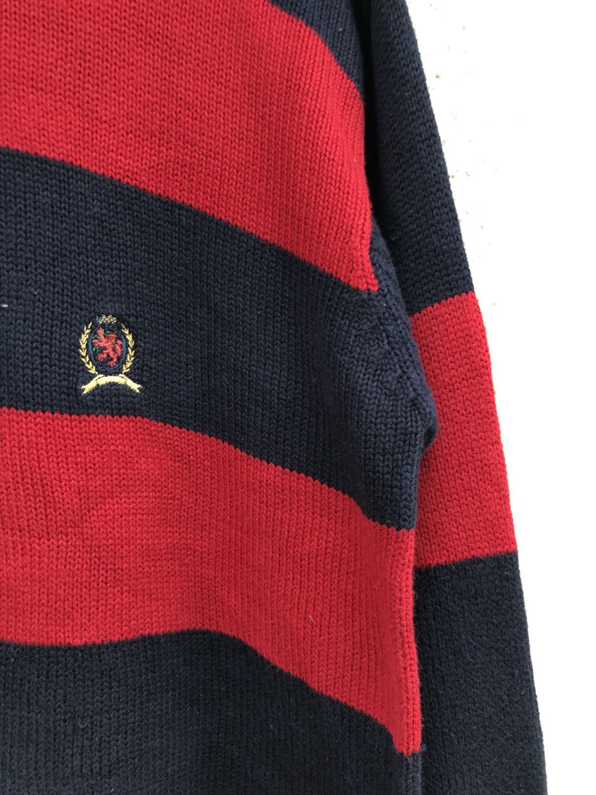Tommy Hilfiger Tommy Hilfiger Stripes Hand Knit Sweatshirt Armpit 21x28 Size US M / EU 48-50 / 2 - 4 Thumbnail