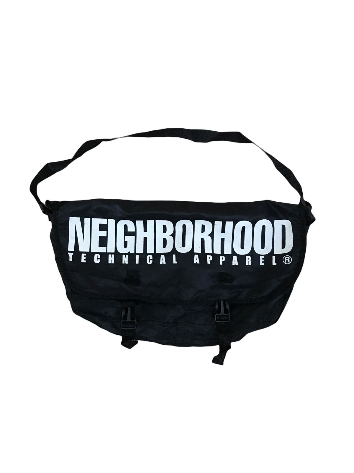 Neighborhood Japan Nylon Sling Bag in Black, Men's