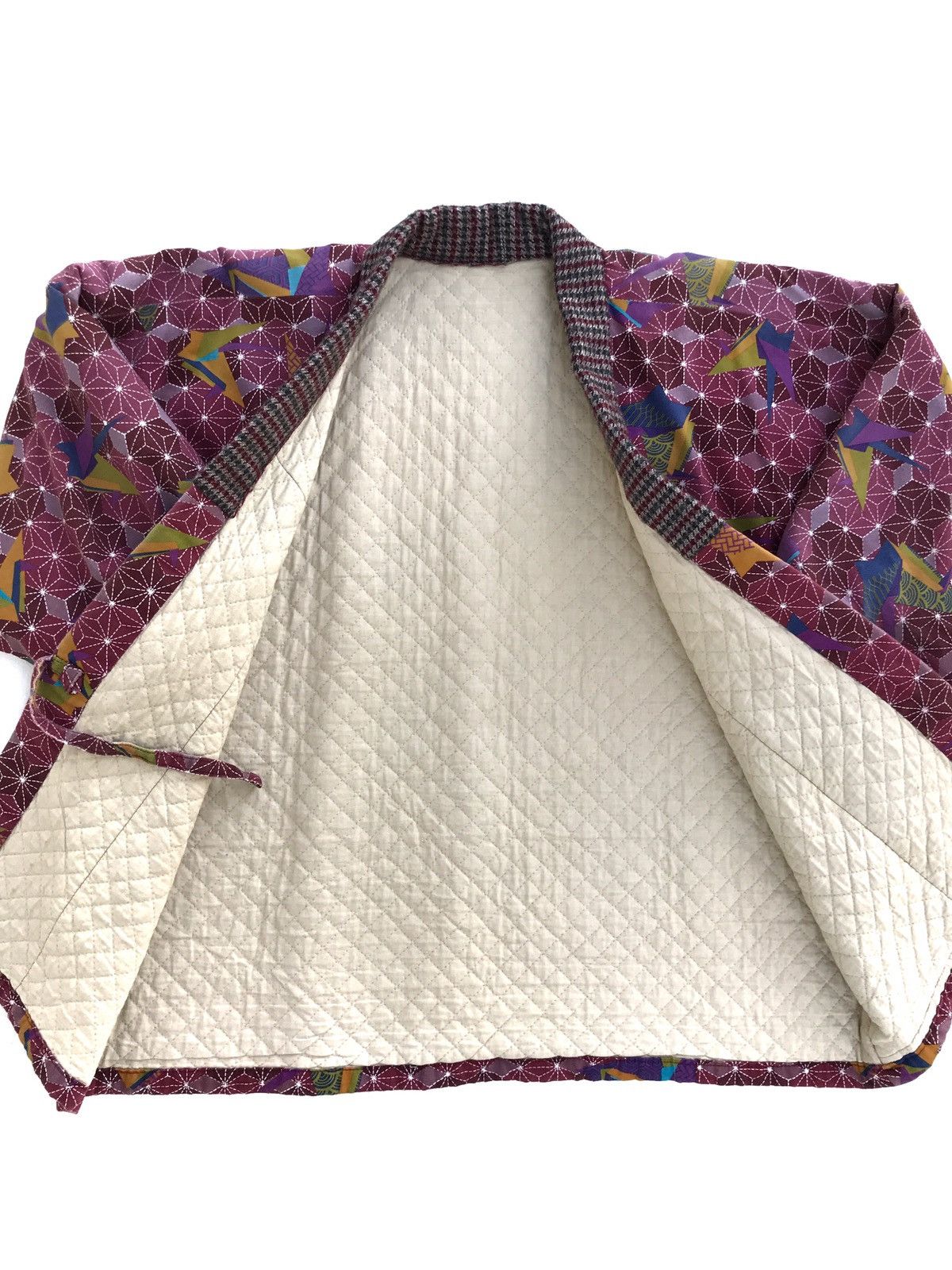 Japanese Brand × Vintage Japanese Kimono Sashiko Print Noragi Quilted Visvim Style Size US M / EU 48-50 / 2 - 4 Thumbnail