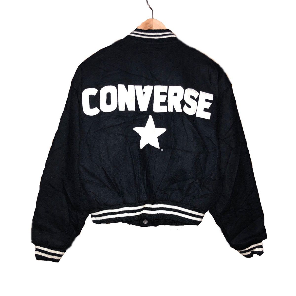 Converse Vintage Converse Spell Out Patches Big Logo Varsity Wool Size US S / EU 44-46 / 1 - 1 Thumbnail