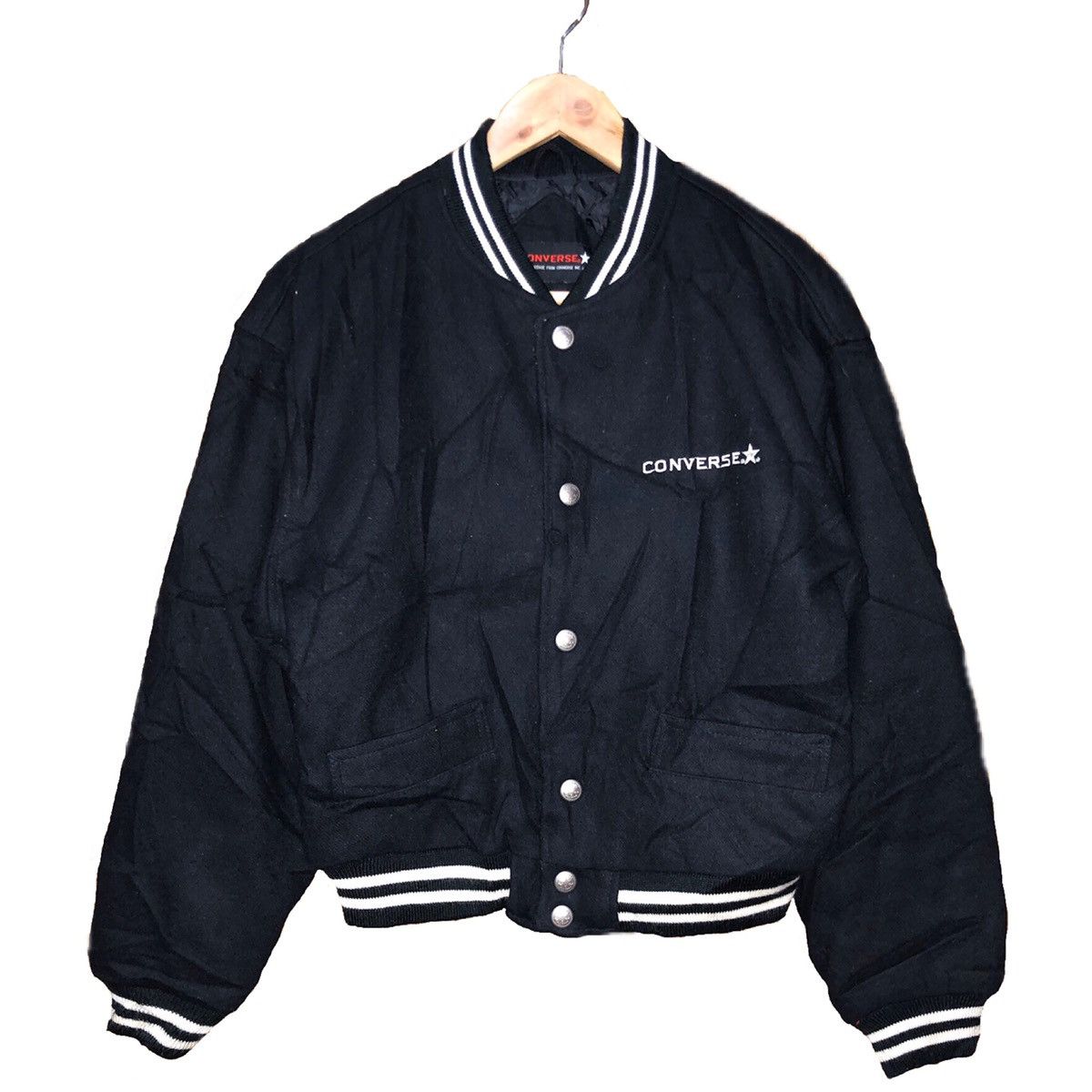 Converse Vintage Converse Spell Out Patches Big Logo Varsity Wool Size US S / EU 44-46 / 1 - 2 Thumbnail