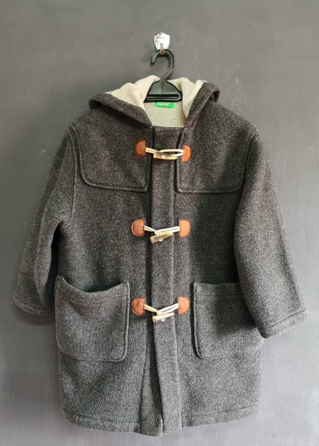 Benetton Vintage Benetton Wool Duffle Coat Size M / US 6-8 / IT 42-44 - 1 Thumbnail