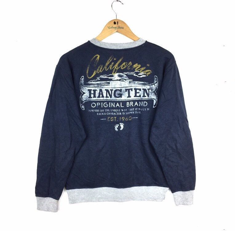 Hang Ten Vintage Hang Ten Sweatshirt Big Logo Surf Surfing Style Size US M / EU 48-50 / 2 - 2 Thumbnail