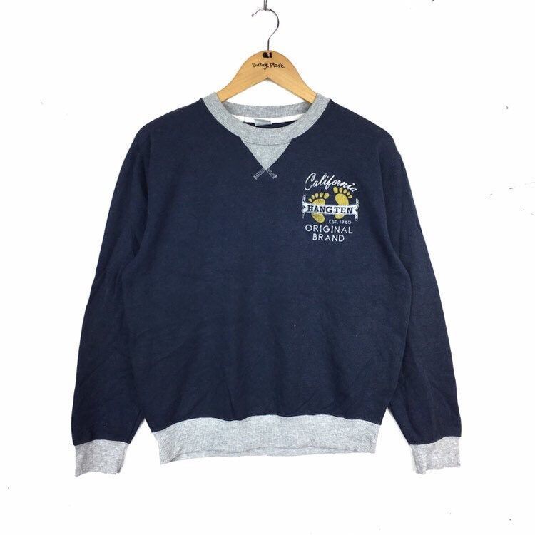 Hang Ten Vintage Hang Ten Sweatshirt Big Logo Surf Surfing Style Size US M / EU 48-50 / 2 - 1 Thumbnail
