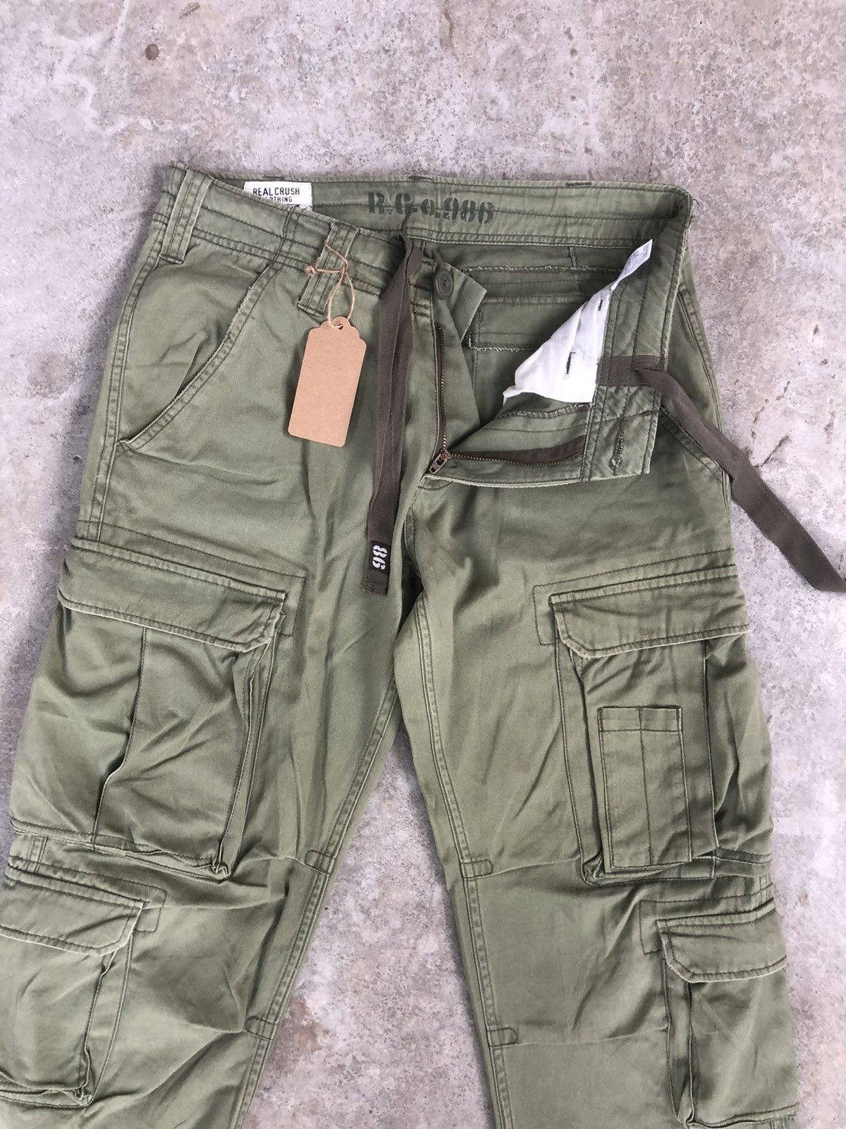 Japanese Brand Real Crush Parachute Cargo Pants Multipocket Bondage Size US 32 / EU 48 - 3 Thumbnail