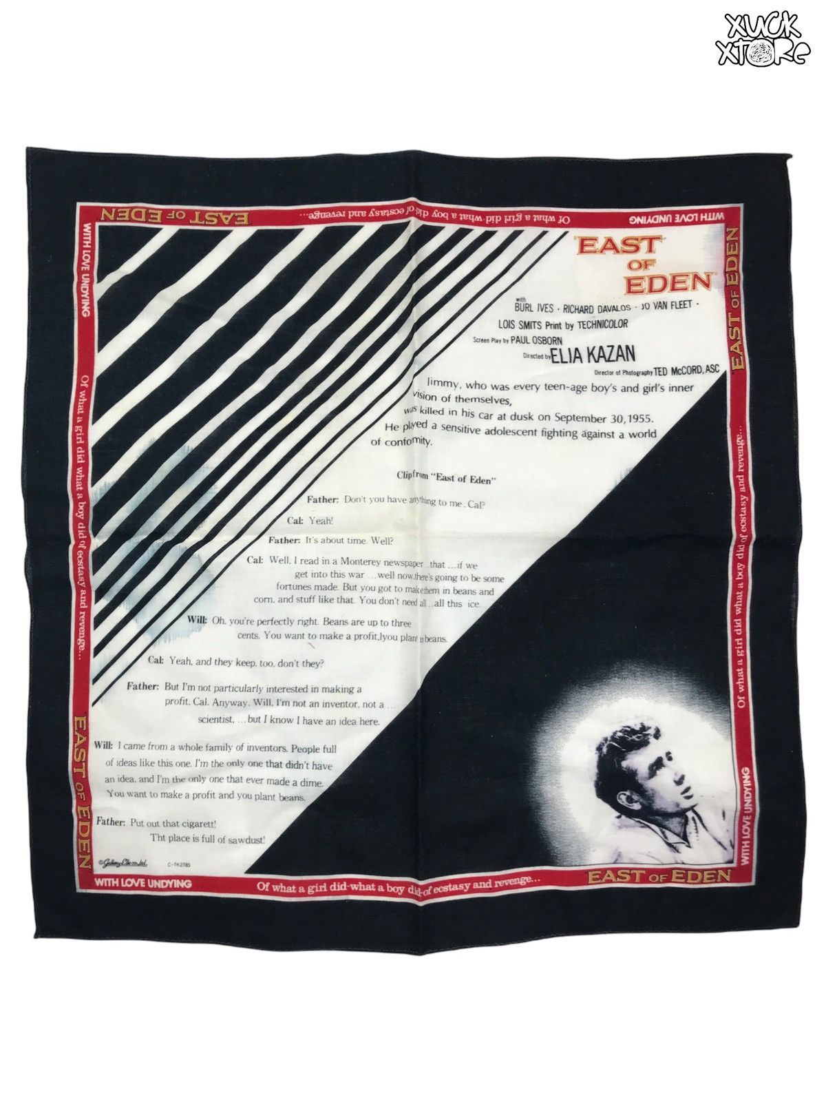Vintage Vintage JAMES DEAN Handkerchief / Bandana / Neckerchief Size ONE SIZE - 1 Thumbnail