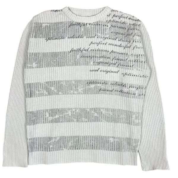 Vintage Y2K Graphic Striped Sweater