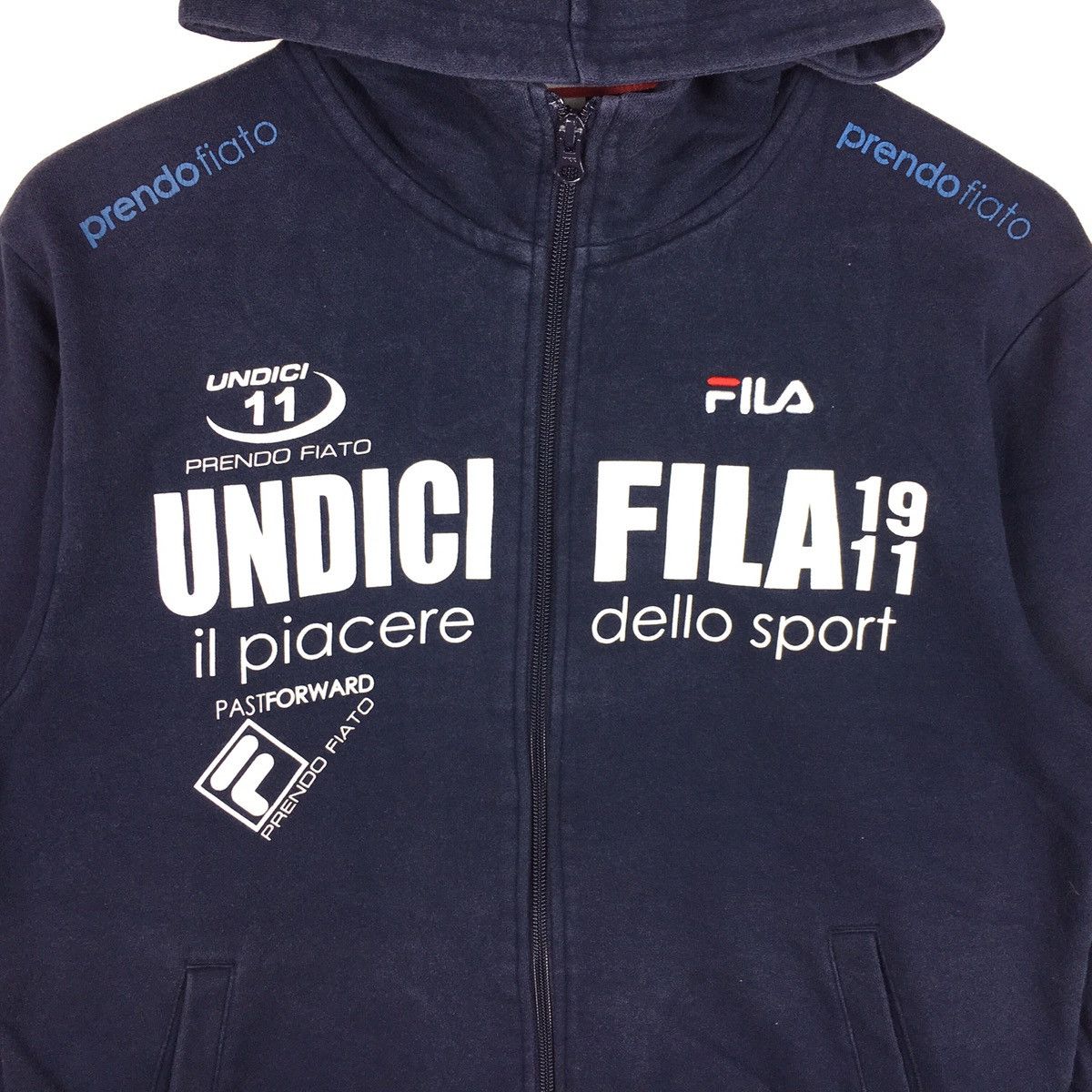 Fila Fila Hoodies Full Zipper Big Logo Streetwear Fila Undici Size US M / EU 48-50 / 2 - 2 Thumbnail