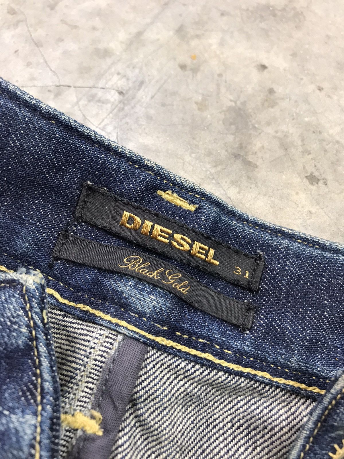 Diesel Black Gold DIESEL BLACK GOLD YELLOW LINE SELVEDGE ITALIAN MADE Size US 31 - 3 Thumbnail