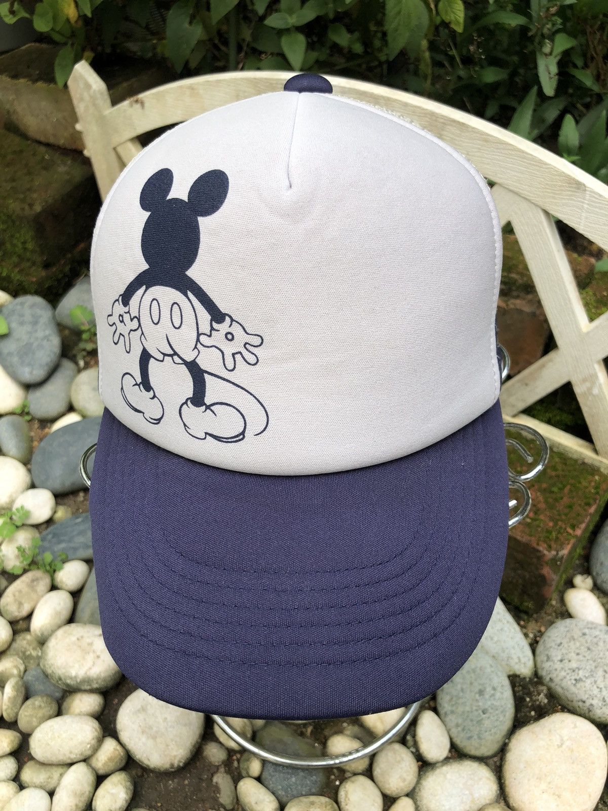 Disney 🔥🔥 Vintage Mickey Mouse x Disney Logo Mesh Trucker Cap Size ONE SIZE - 2 Thumbnail