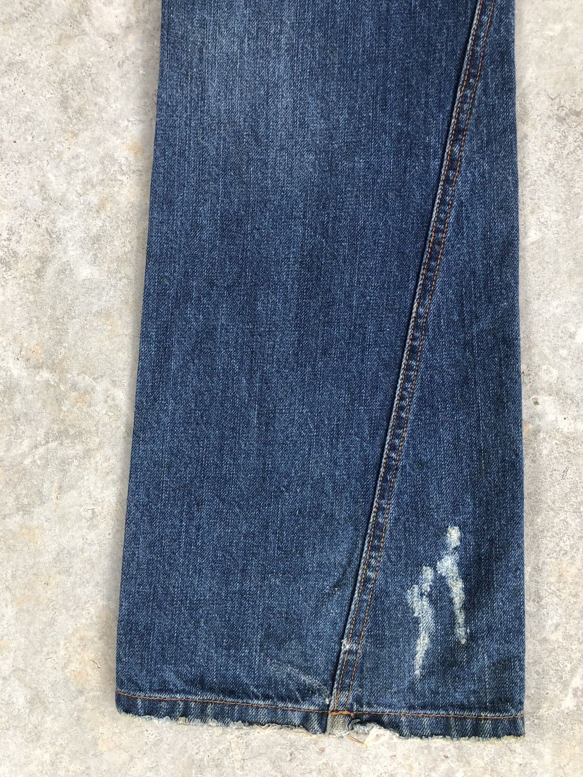 Japanese Brand Japanese Nylaus Flared Jeans Double Waist Distressed Jeans Size US 32 / EU 48 - 11 Thumbnail