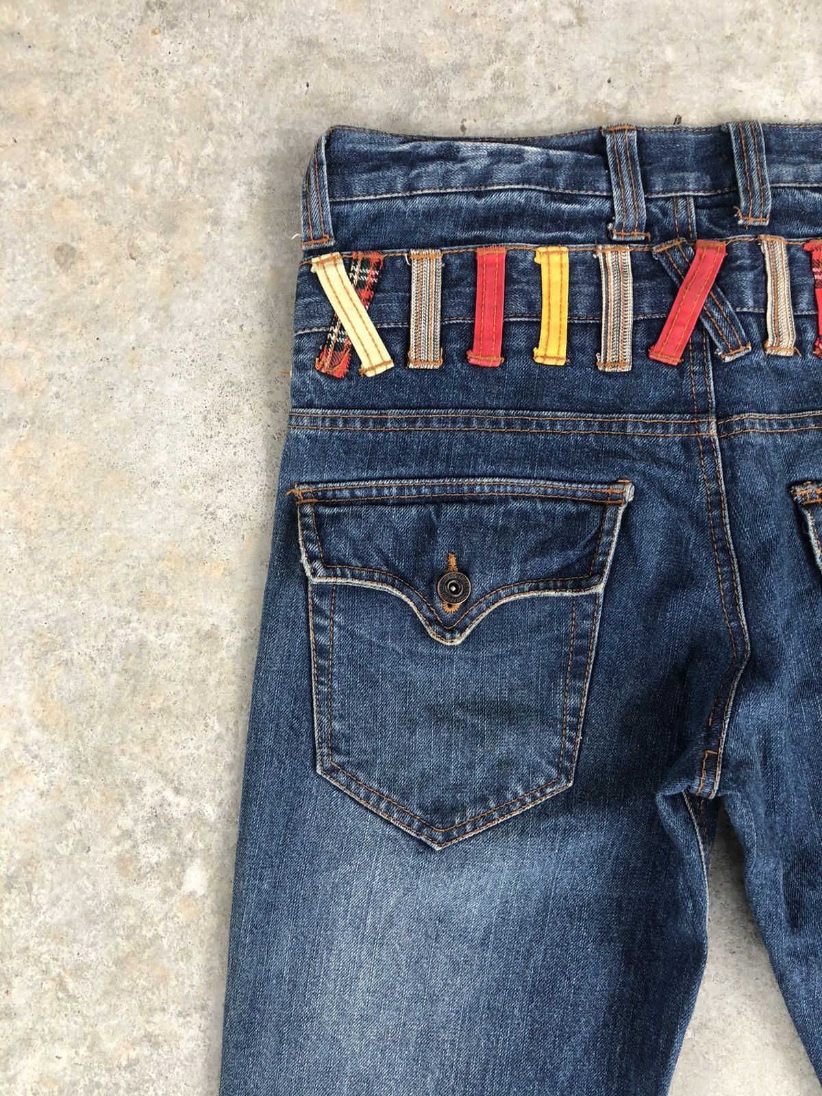 Japanese Brand Japanese Nylaus Flared Jeans Double Waist Distressed Jeans Size US 32 / EU 48 - 9 Thumbnail