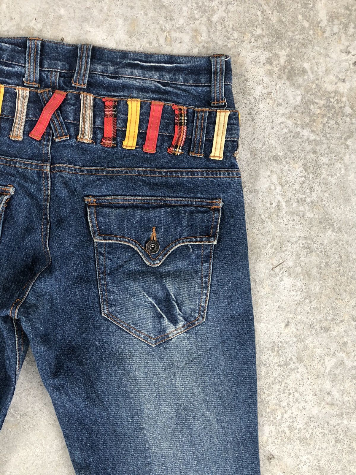 Japanese Brand Japanese Nylaus Flared Jeans Double Waist Distressed Jeans Size US 32 / EU 48 - 10 Thumbnail