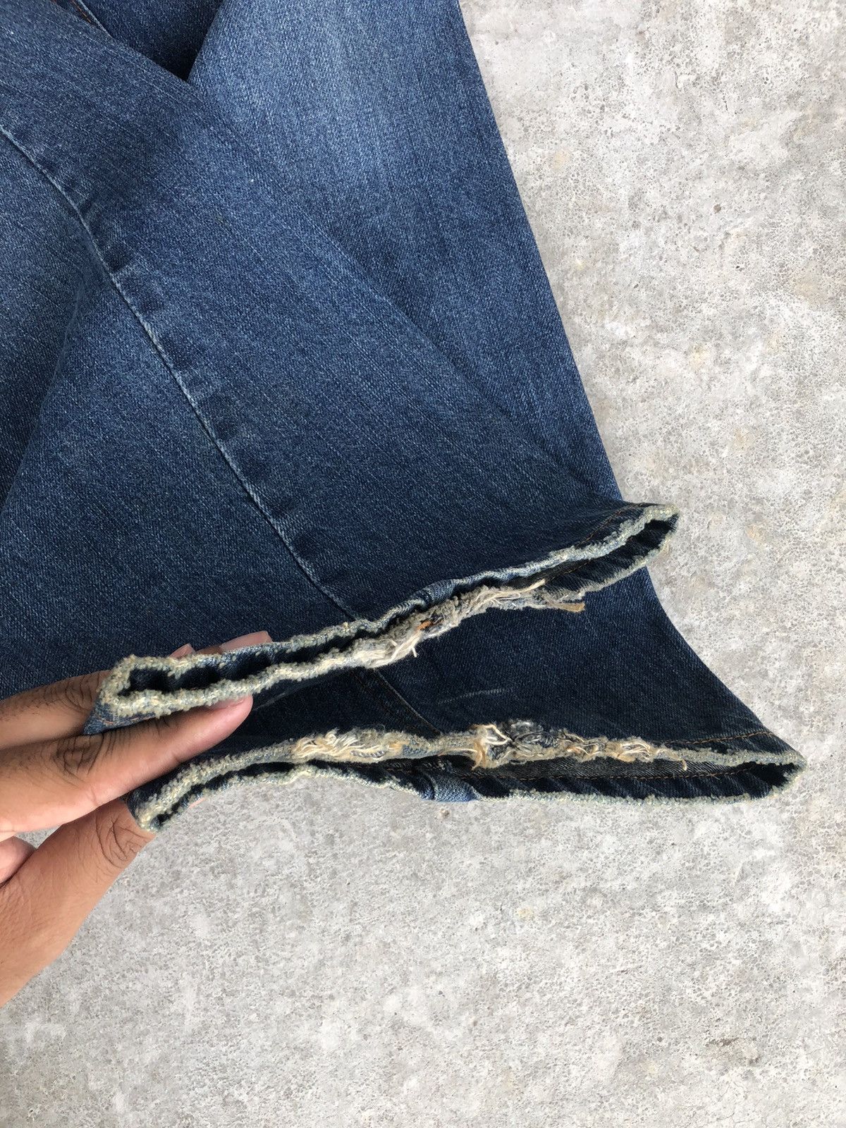 Japanese Brand Japanese Nylaus Flared Jeans Double Waist Distressed Jeans Size US 32 / EU 48 - 13 Thumbnail