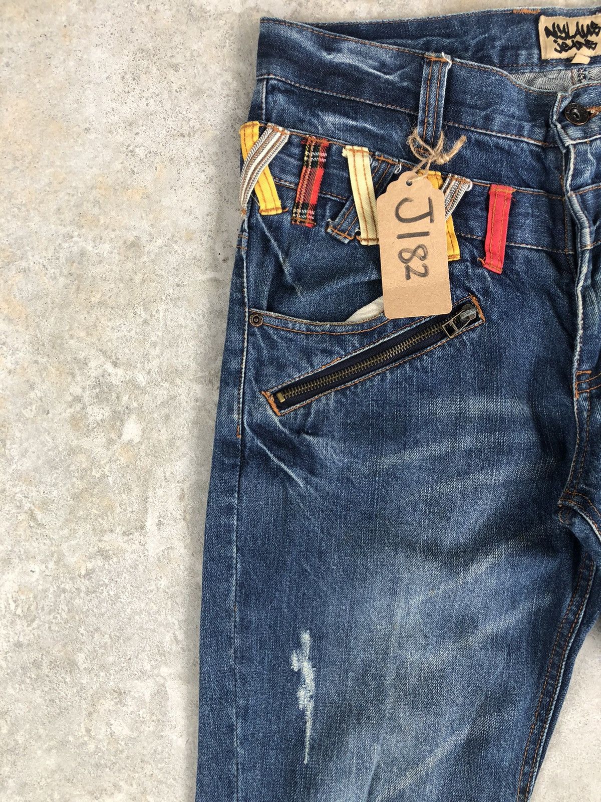 Japanese Brand Japanese Nylaus Flared Jeans Double Waist Distressed Jeans Size US 32 / EU 48 - 4 Thumbnail