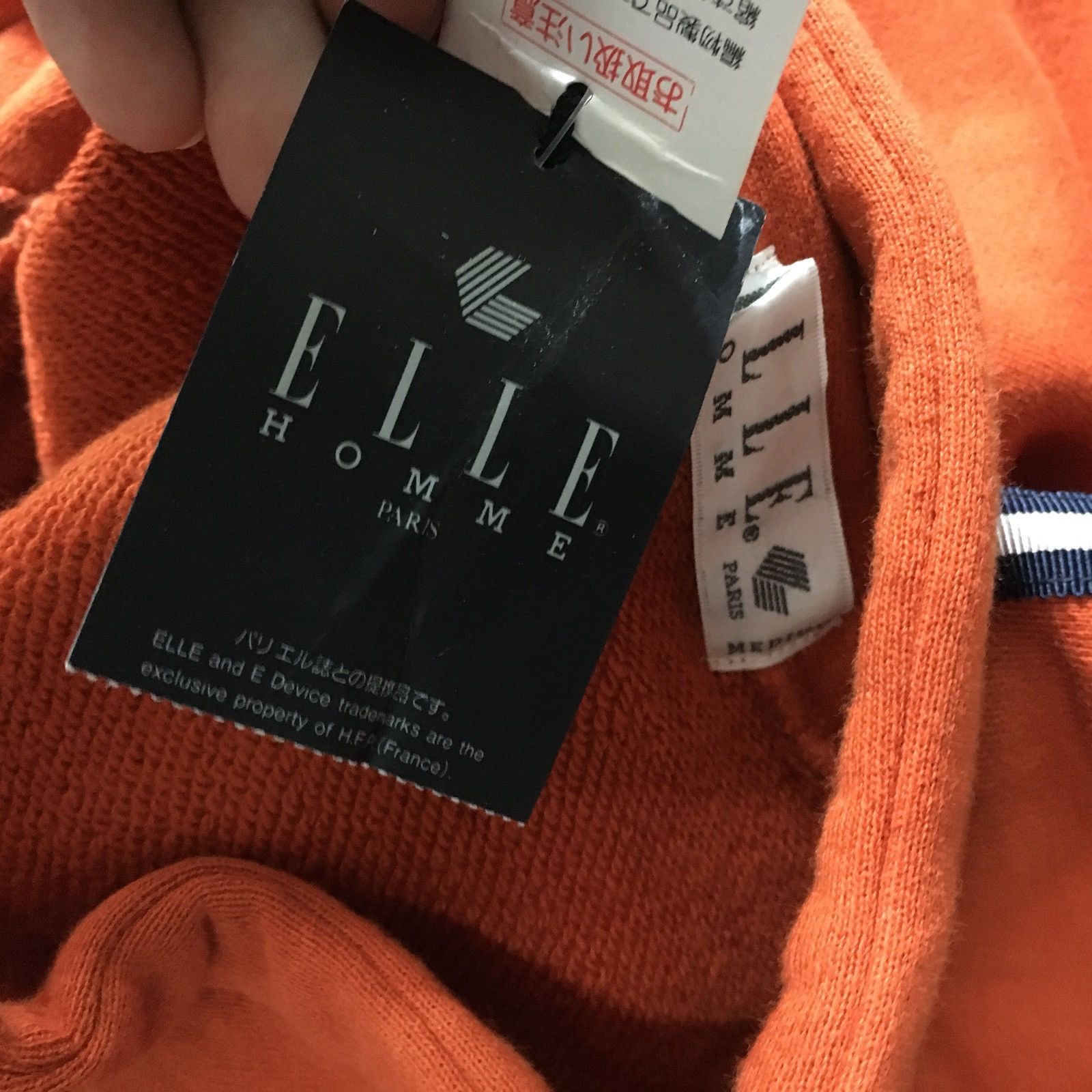 Vintage Deadstock!!! ELLE HOMME Paris Stripes Pullover Sweatshirt Size M / US 6-8 / IT 42-44 - 5 Thumbnail