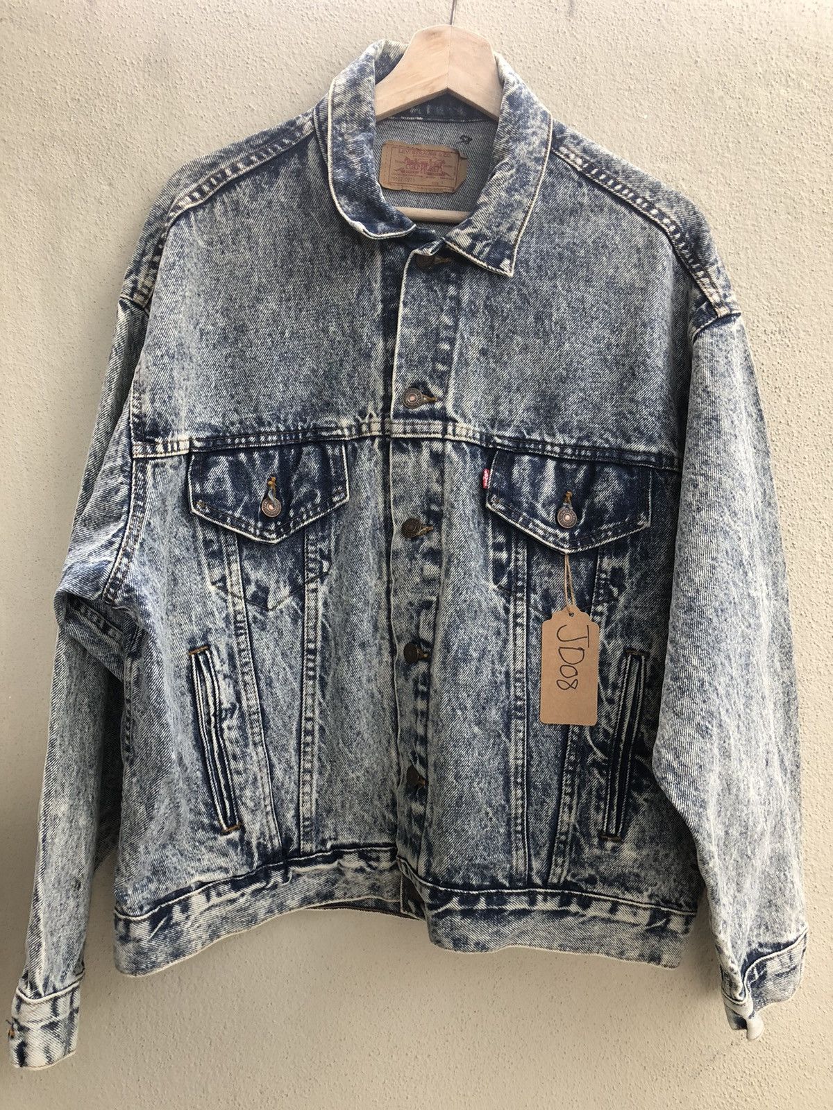 Levi's Vintage 80s Levi’s Acid Wash Denim Jacket Distressed 70507 Size US L / EU 52-54 / 3 - 1 Thumbnail