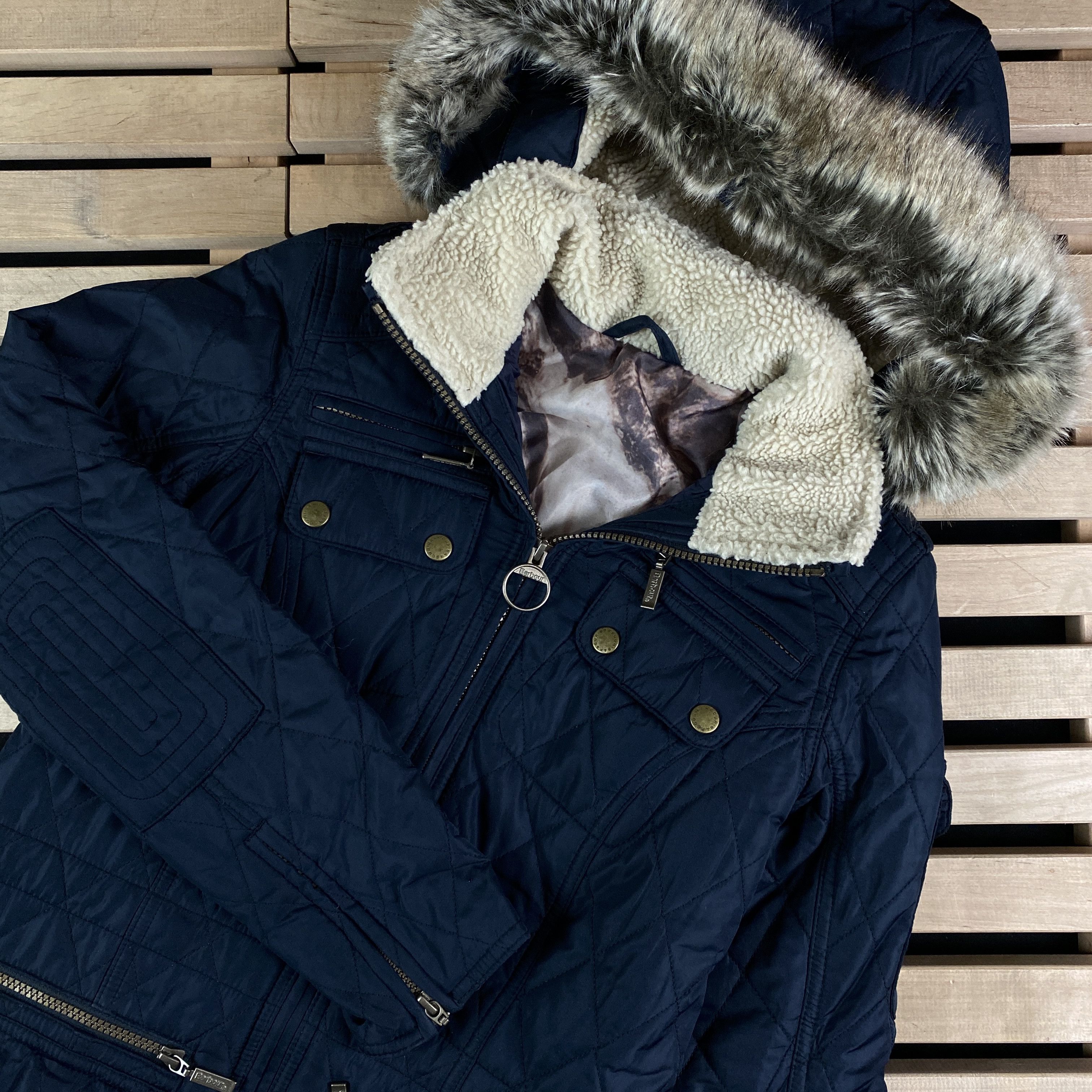 Barbour Womens Quilted Parka Jacket Barbour International Size US 4 Size S / US 4 / IT 40 - 2 Thumbnail