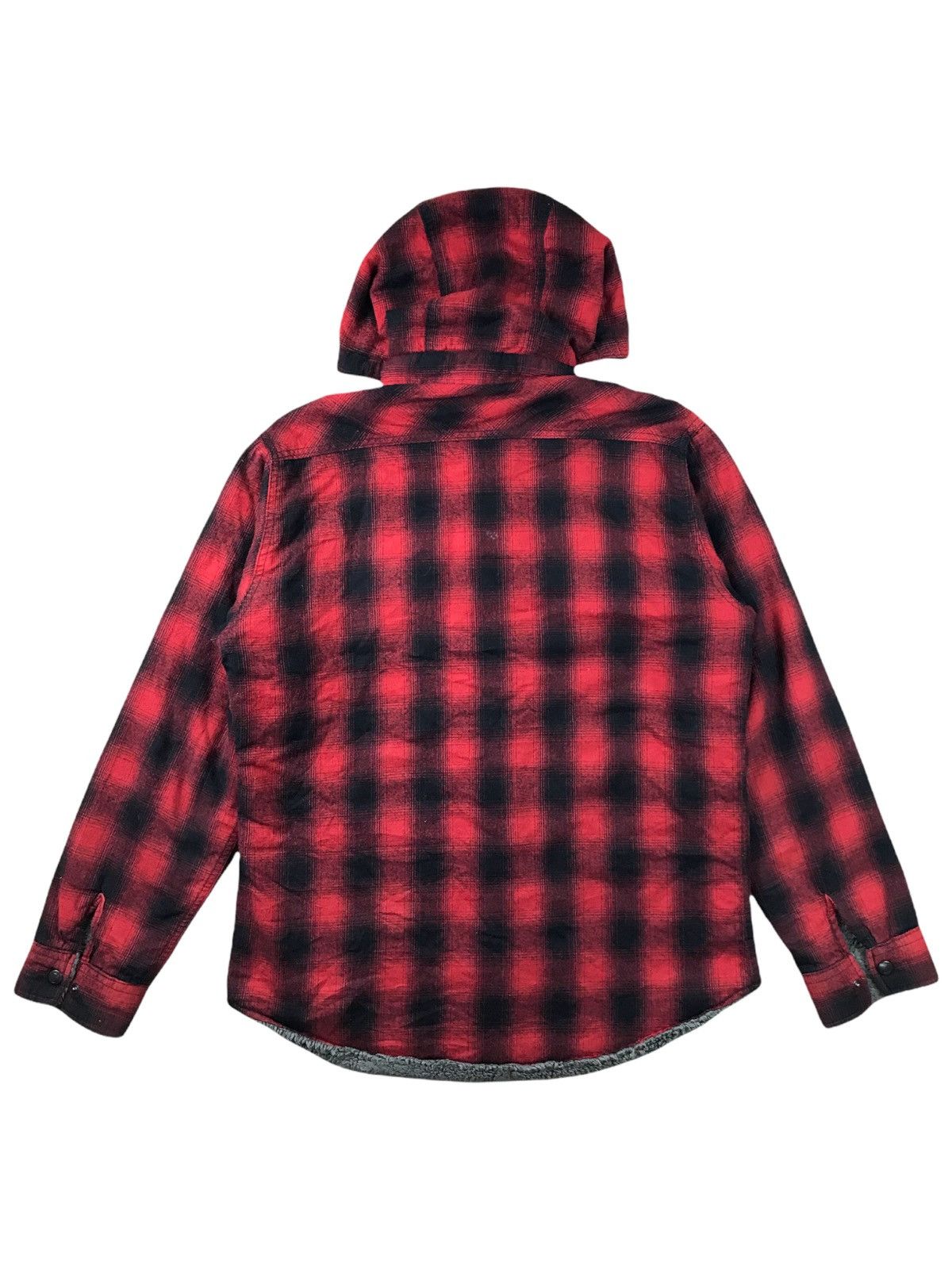 Japanese Brand BACK NUMBER Flannel Button Up Sherpa Hoodie Fleece Flannel Size US L / EU 52-54 / 3 - 2 Thumbnail
