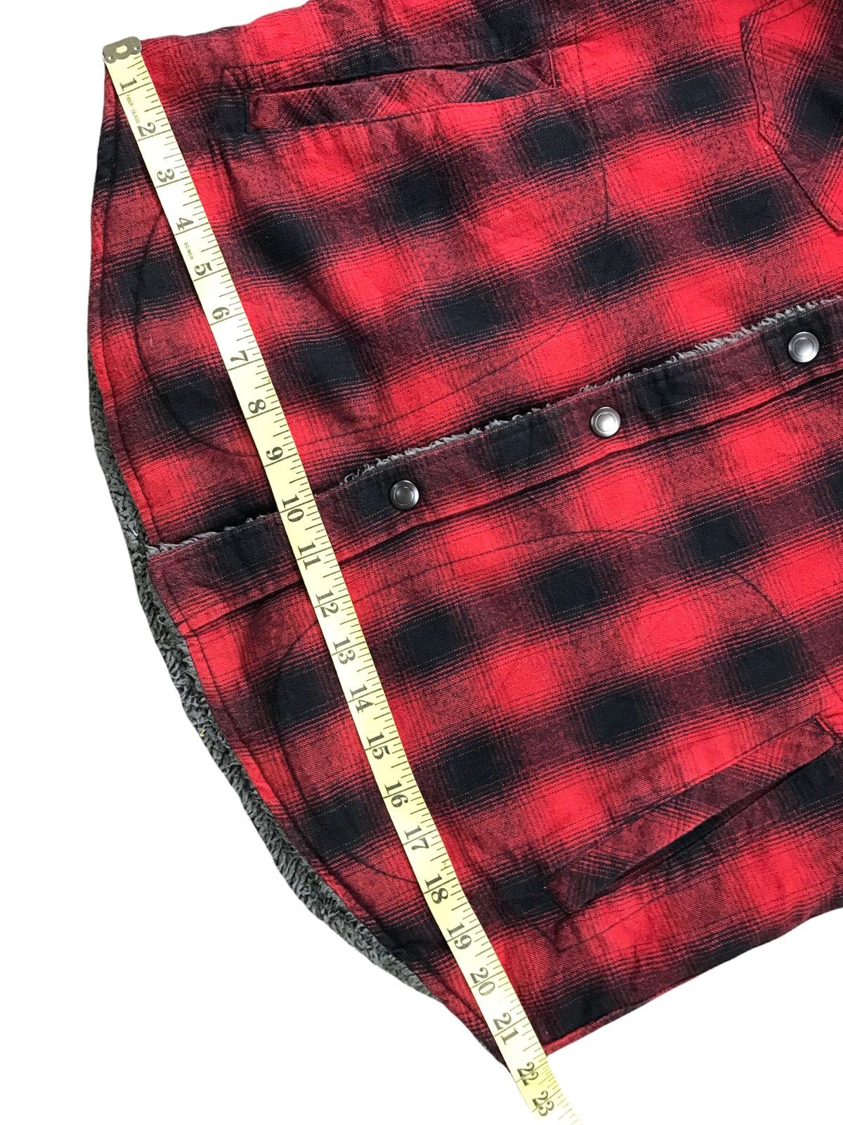 Japanese Brand BACK NUMBER Flannel Button Up Sherpa Hoodie Fleece Flannel Size US L / EU 52-54 / 3 - 11 Thumbnail