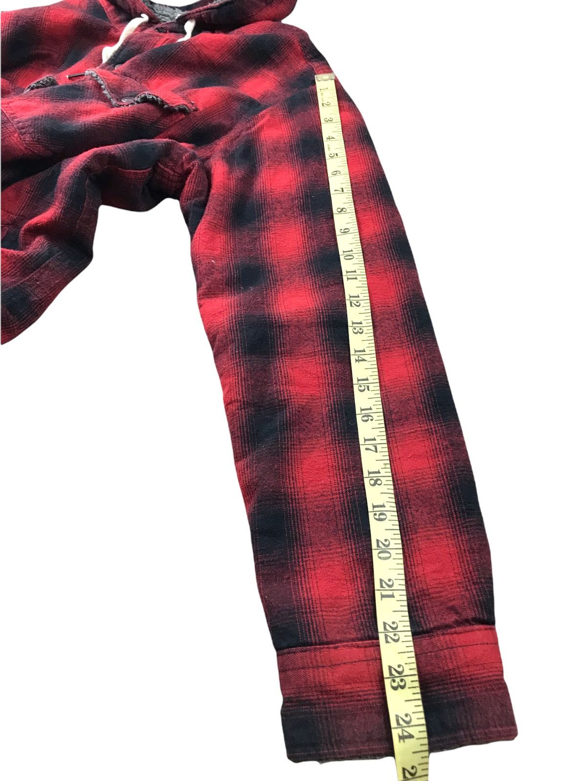 Japanese Brand BACK NUMBER Flannel Button Up Sherpa Hoodie Fleece Flannel Size US L / EU 52-54 / 3 - 12 Thumbnail