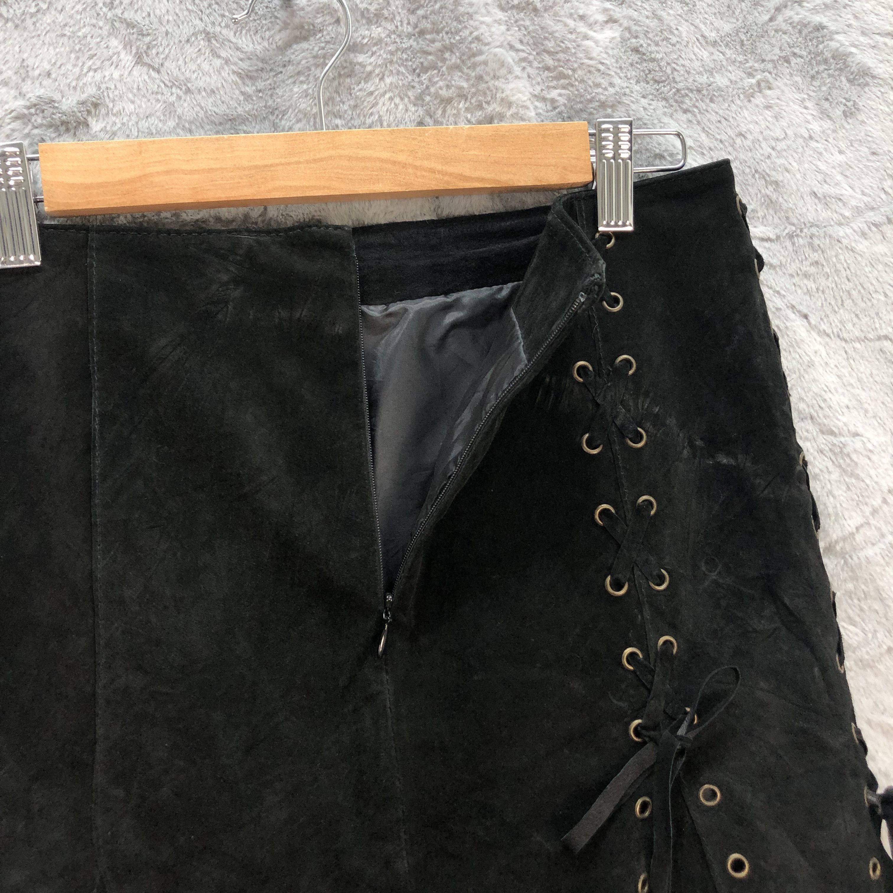 Japanese Brand VINTAGE SCOT CLUB PIG SKIN MINI SKIRT #6699-80 Size 29" - 7 Thumbnail