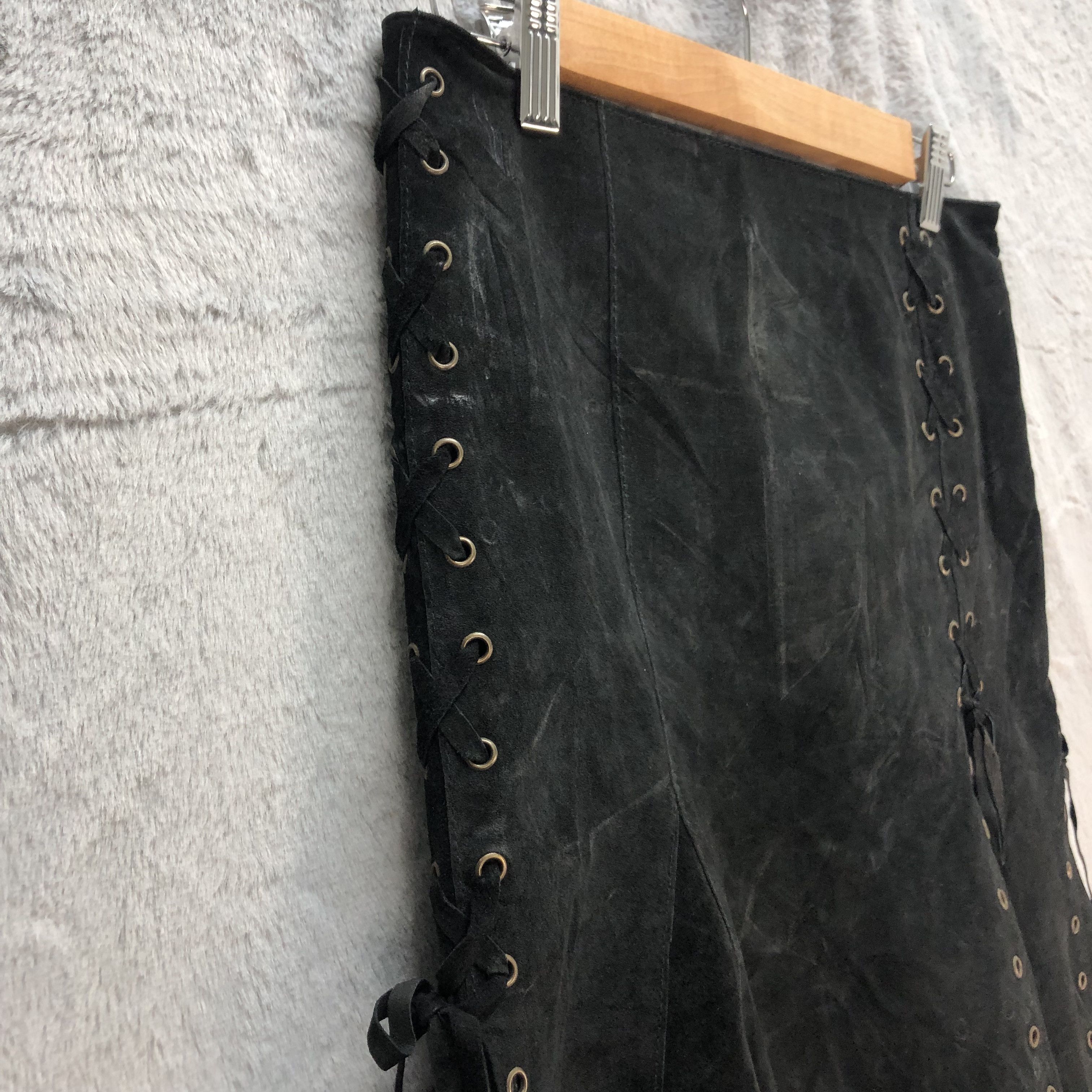 Japanese Brand VINTAGE SCOT CLUB PIG SKIN MINI SKIRT #6699-80 Size 29" - 4 Thumbnail