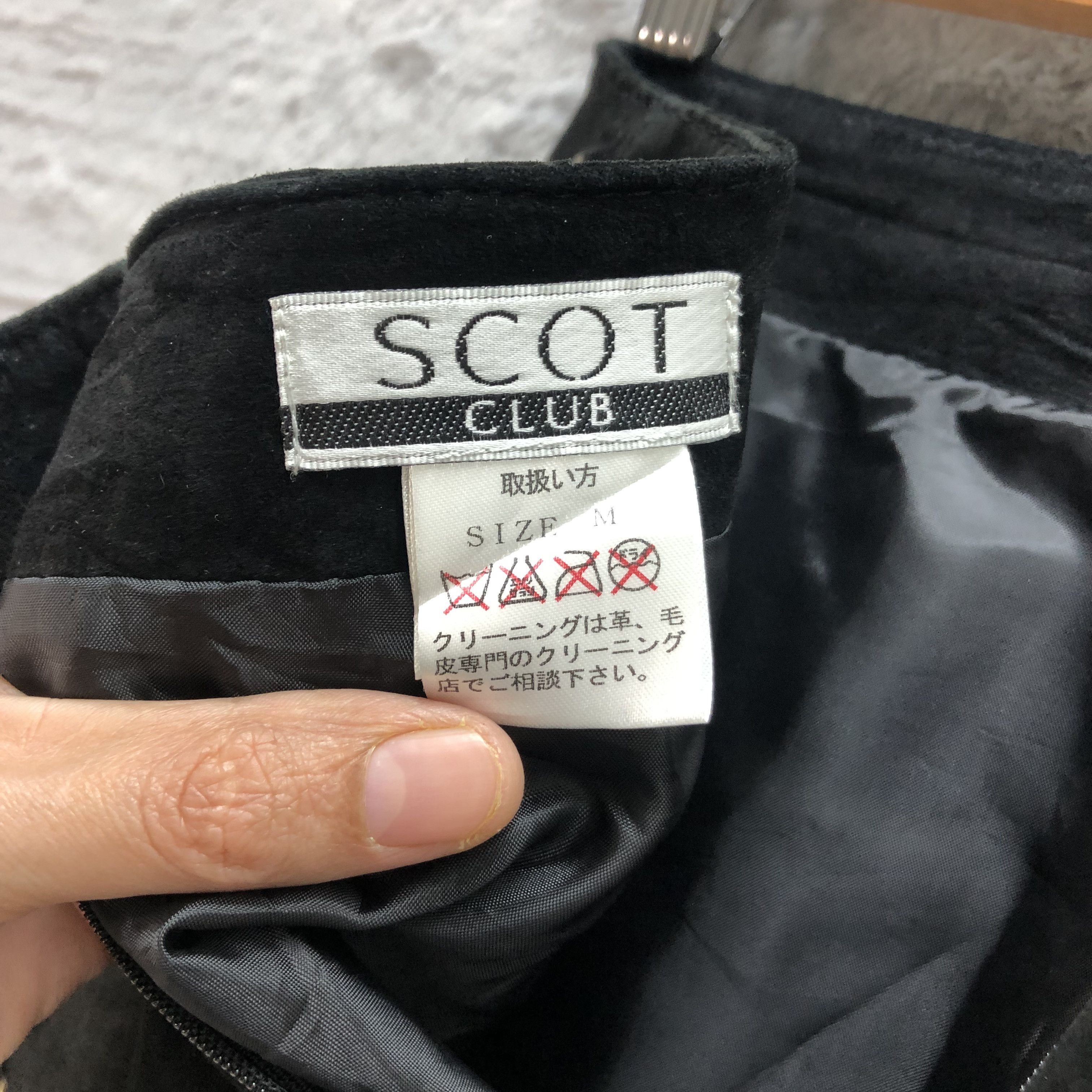 Japanese Brand VINTAGE SCOT CLUB PIG SKIN MINI SKIRT #6699-80 Size 29" - 8 Thumbnail