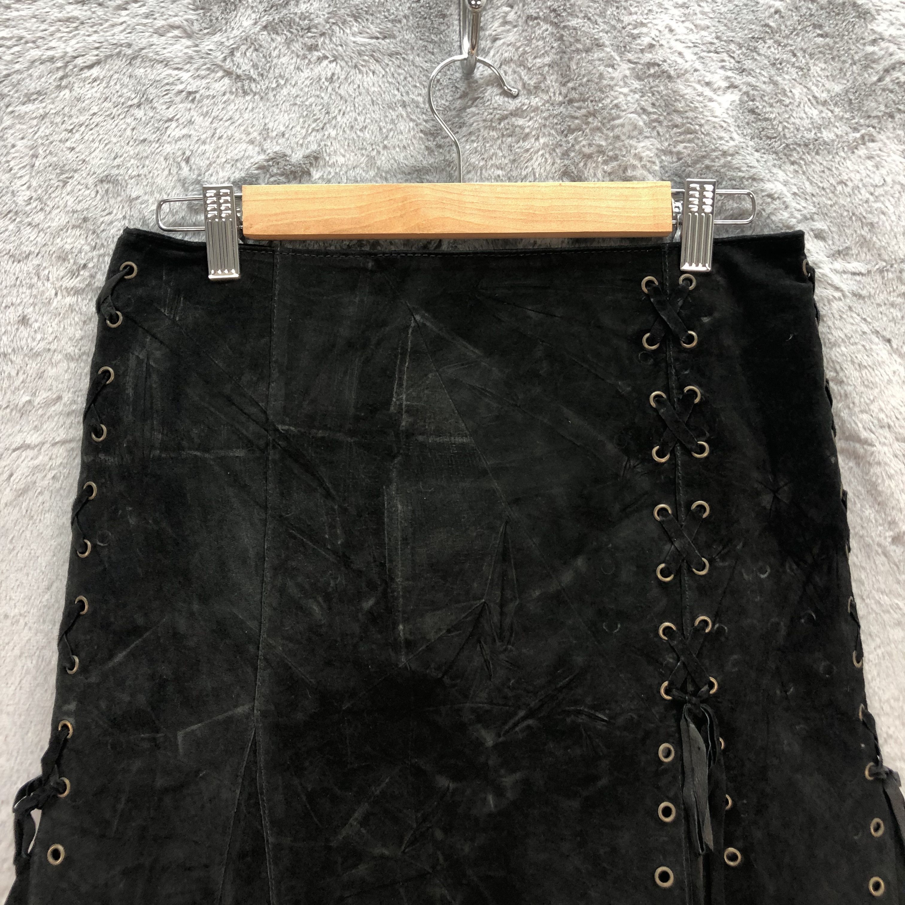 Japanese Brand VINTAGE SCOT CLUB PIG SKIN MINI SKIRT #6699-80 Size 29" - 2 Thumbnail
