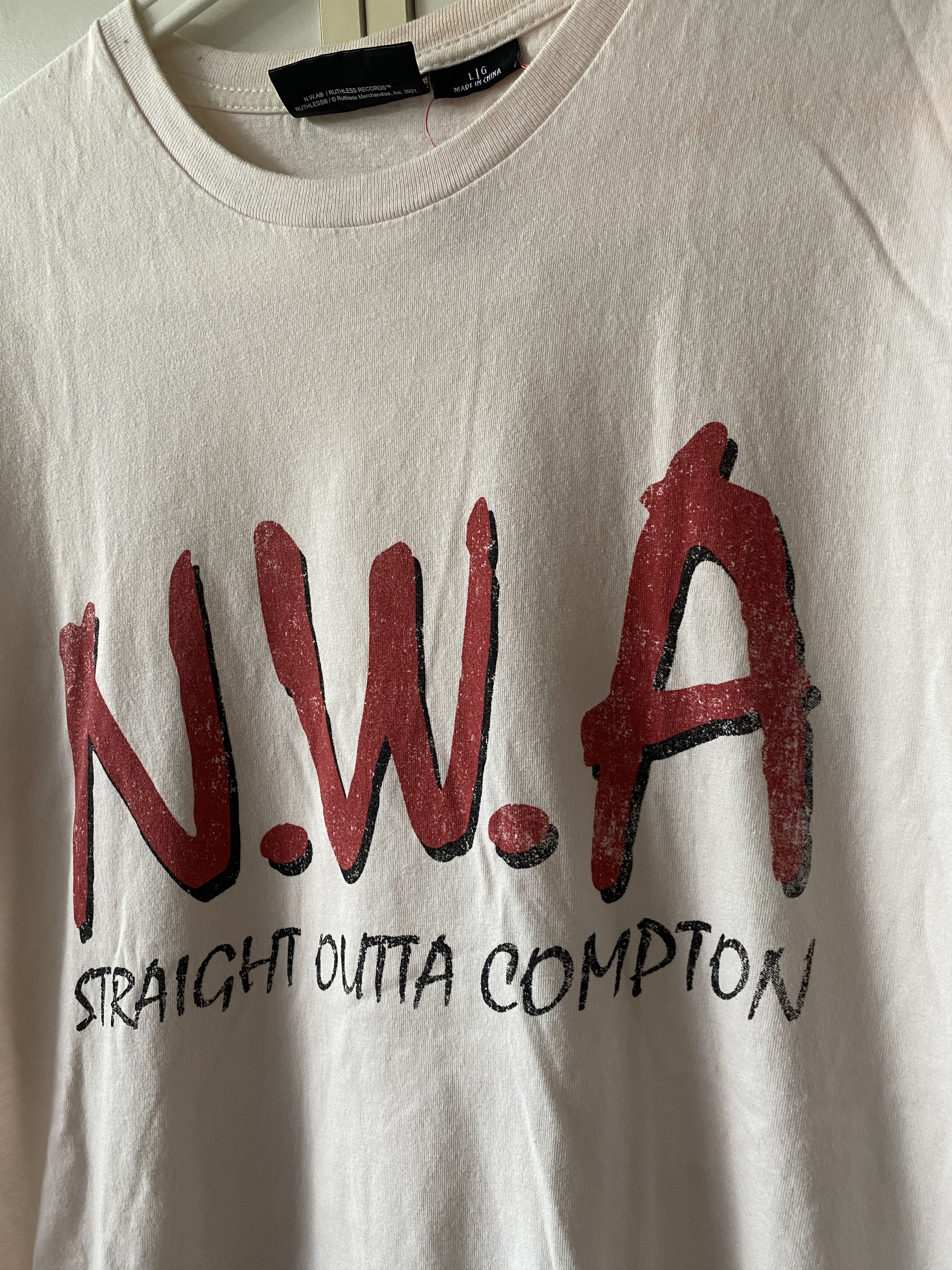 Rap Tees N.W.A STRAIGHT OUTTA COMPTON RAP TEE Size US L / EU 52-54 / 3 - 3 Thumbnail