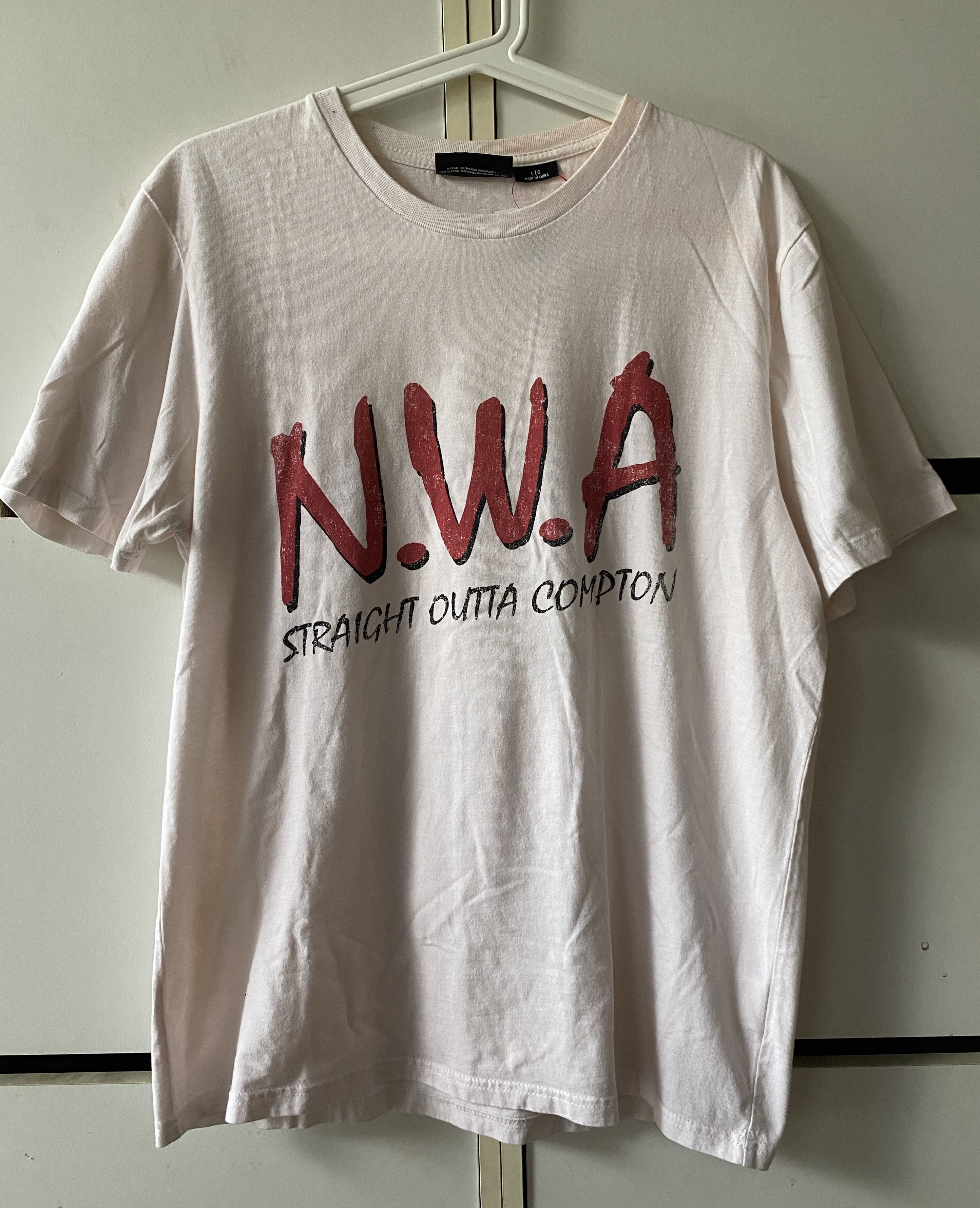Rap Tees N.W.A STRAIGHT OUTTA COMPTON RAP TEE Size US L / EU 52-54 / 3 - 1 Thumbnail