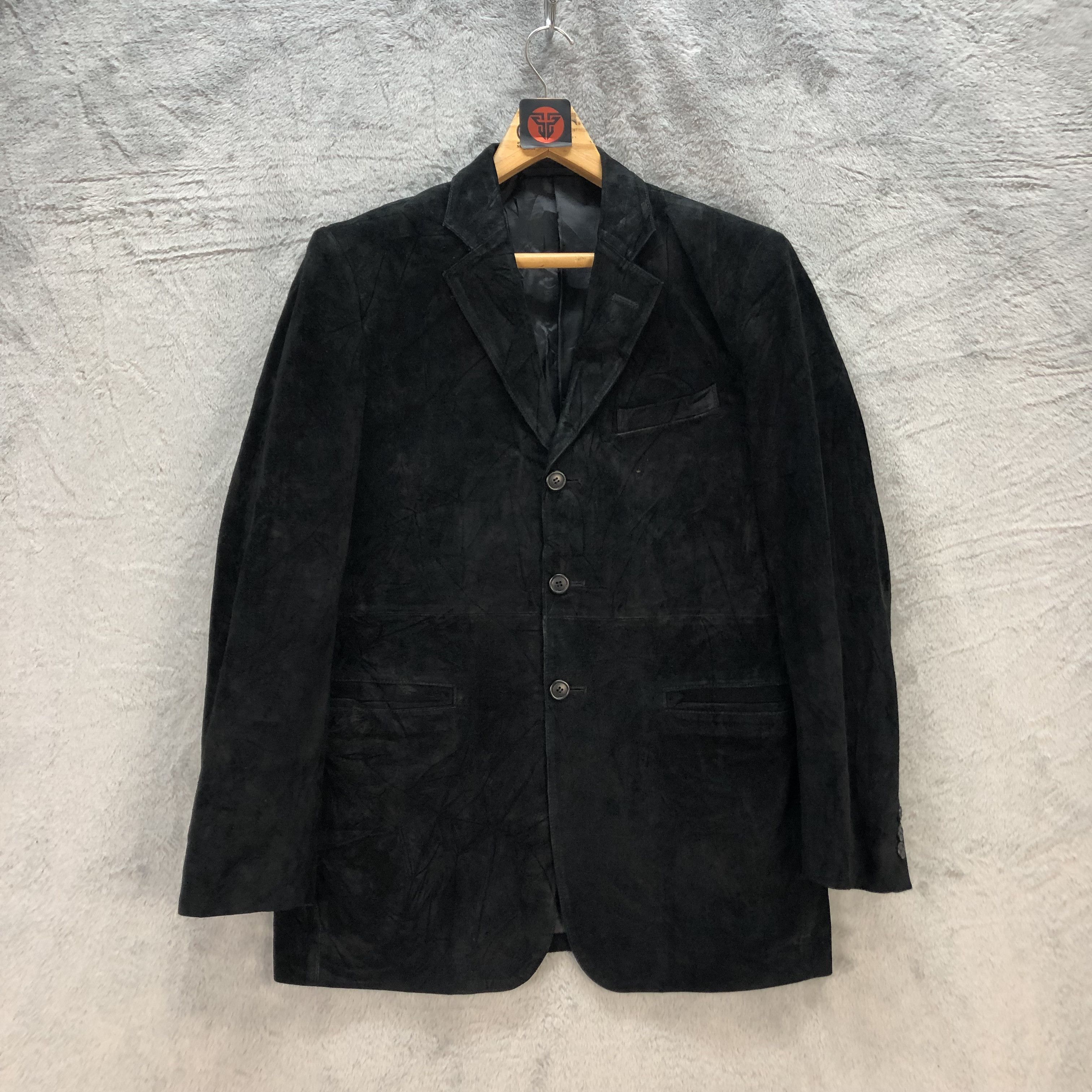 Yohji Yamamoto YOHJI YAMAMOTO D'URBAN AAR LEATHER CASUAL JACKET #6698-80 Size US M / EU 48-50 / 2 - 1 Thumbnail
