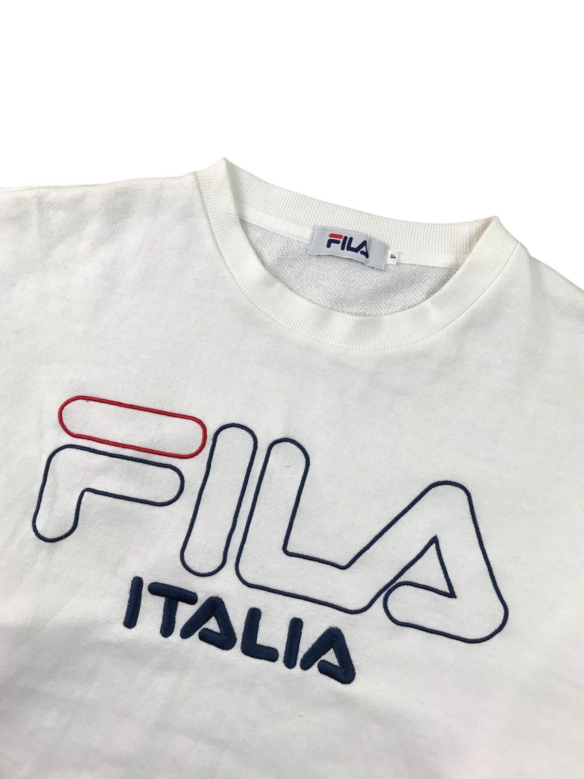 Fila 🔥BEST OFFER🔥Fila Italia Jumper White Sweatshirt Medium Size US M / EU 48-50 / 2 - 3 Thumbnail