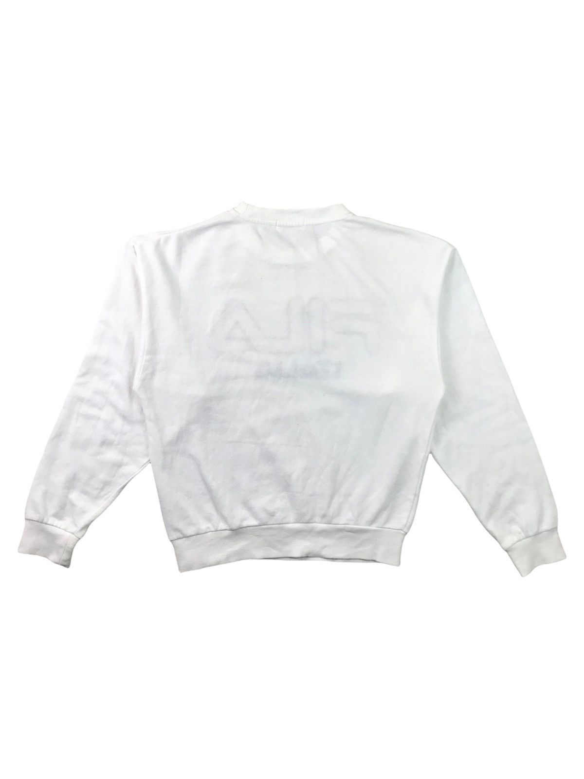Fila 🔥BEST OFFER🔥Fila Italia Jumper White Sweatshirt Medium Size US M / EU 48-50 / 2 - 2 Thumbnail