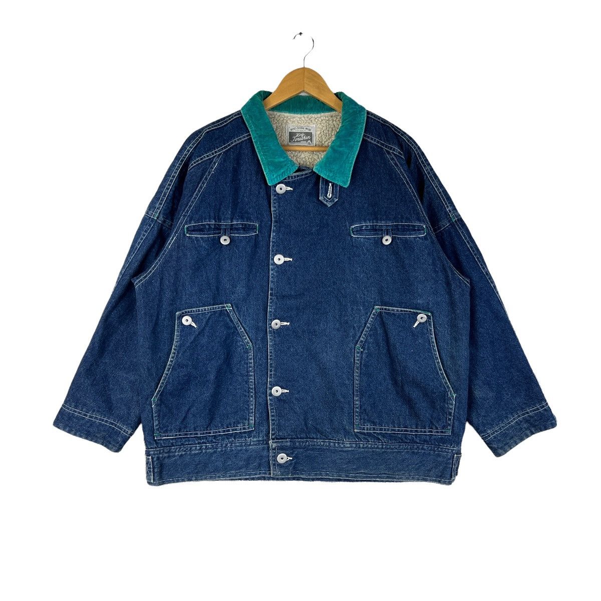 Indigo Vintage King Jonathan Denim Jacket Workwear Indigo Sherpa Size US XL / EU 56 / 4 - 1 Thumbnail