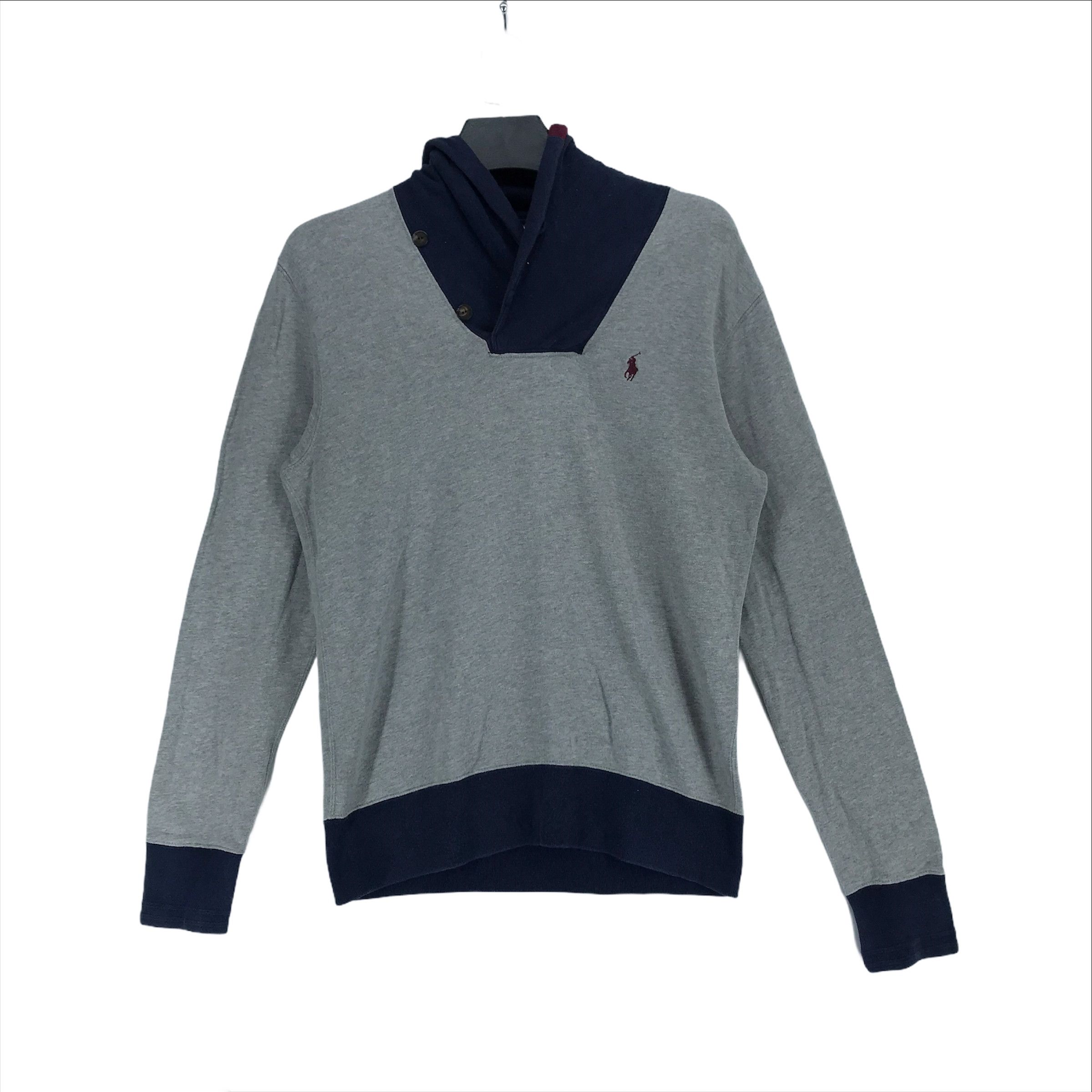 Polo Ralph Lauren Polo RL Rare Design Collar Sweatshirt #2616-103 Size US M / EU 48-50 / 2 - 1 Thumbnail