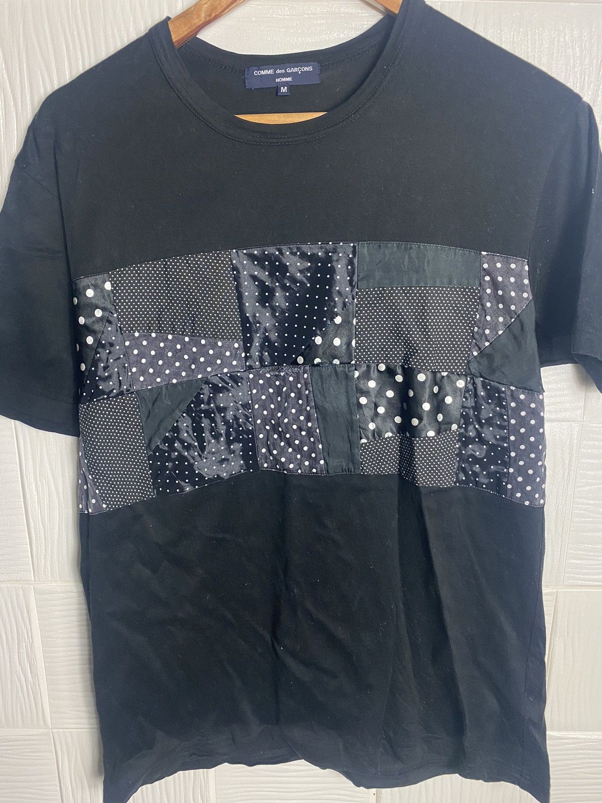 Comme des Garcons Homme Comme des Garçons Homme Patchwork Polka Dot Tee - Size M Size US M / EU 48-50 / 2 - 3 Thumbnail