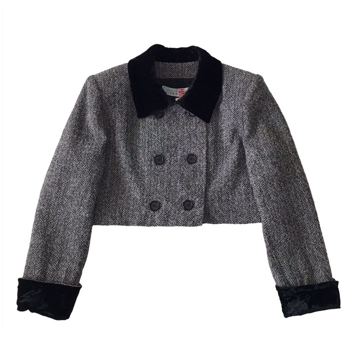 image of Givenchy Couture Wool Alpaca Mohair Cropped Jacket, Women's (Size Medium)