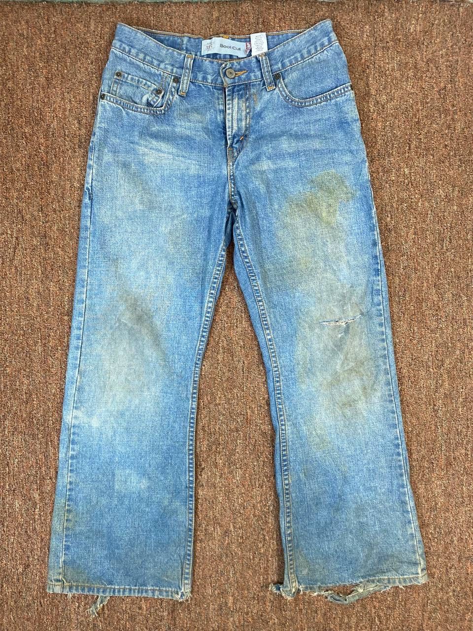 image of Distressed Denim x Levis 527 Bootcut Flare Denim Distressed Style, Men's (Size 29)