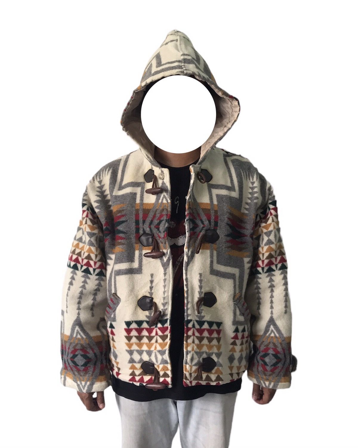 Japanese Brand × Native 💥Cozy Native Navajo Style Duffle Coat Hoodie B Spare Size US L / EU 52-54 / 3 - 3 Thumbnail