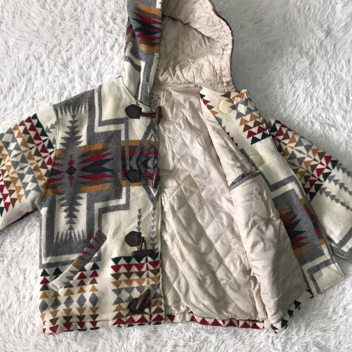 Japanese Brand × Native 💥Cozy Native Navajo Style Duffle Coat Hoodie B Spare Size US L / EU 52-54 / 3 - 17 Thumbnail