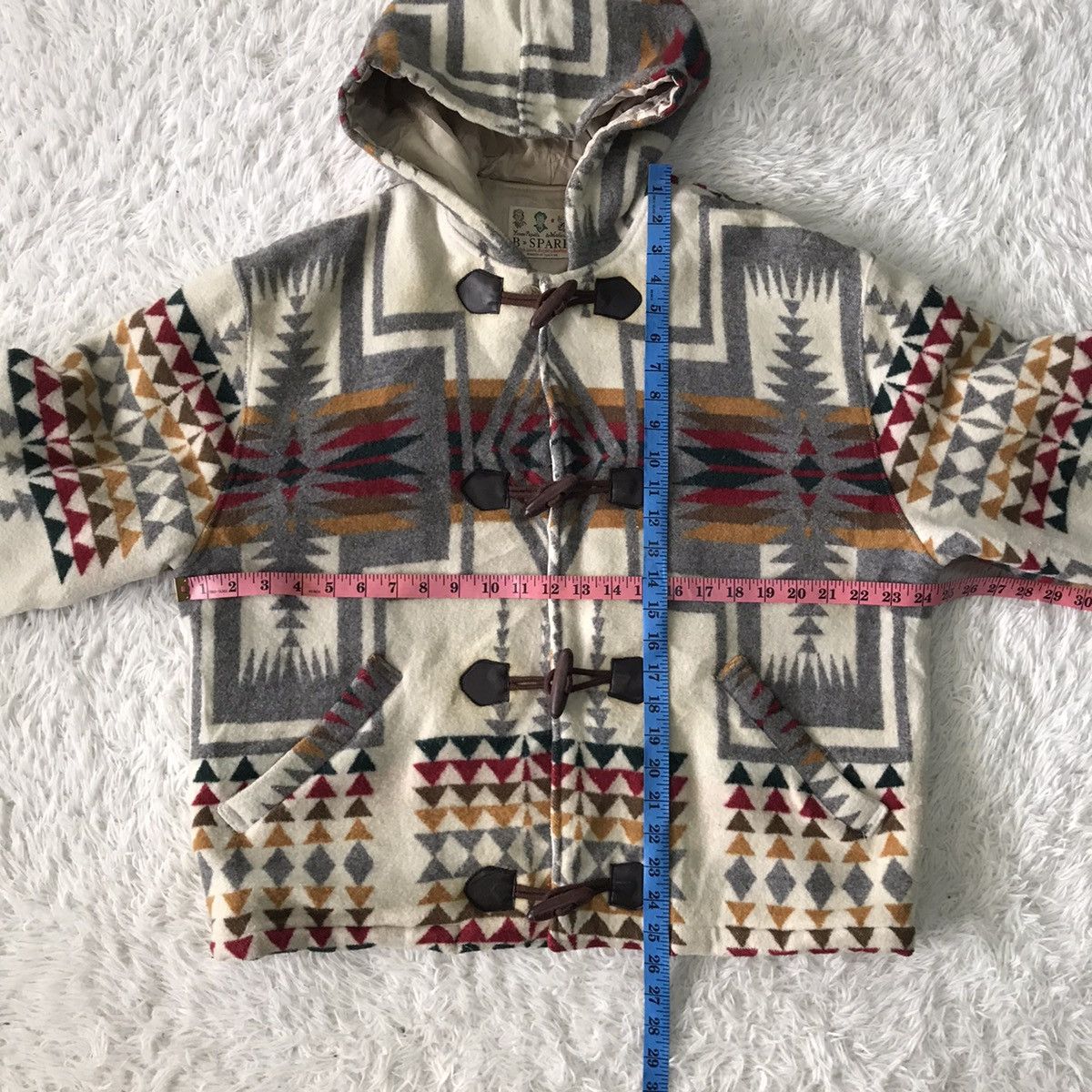 Japanese Brand × Native 💥Cozy Native Navajo Style Duffle Coat Hoodie B Spare Size US L / EU 52-54 / 3 - 19 Thumbnail