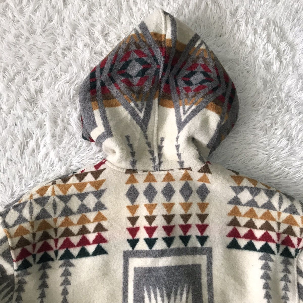Japanese Brand × Native 💥Cozy Native Navajo Style Duffle Coat Hoodie B Spare Size US L / EU 52-54 / 3 - 16 Thumbnail