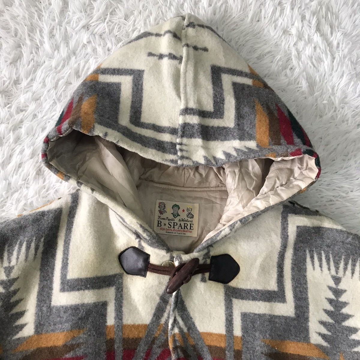 Japanese Brand × Native 💥Cozy Native Navajo Style Duffle Coat Hoodie B Spare Size US L / EU 52-54 / 3 - 11 Thumbnail
