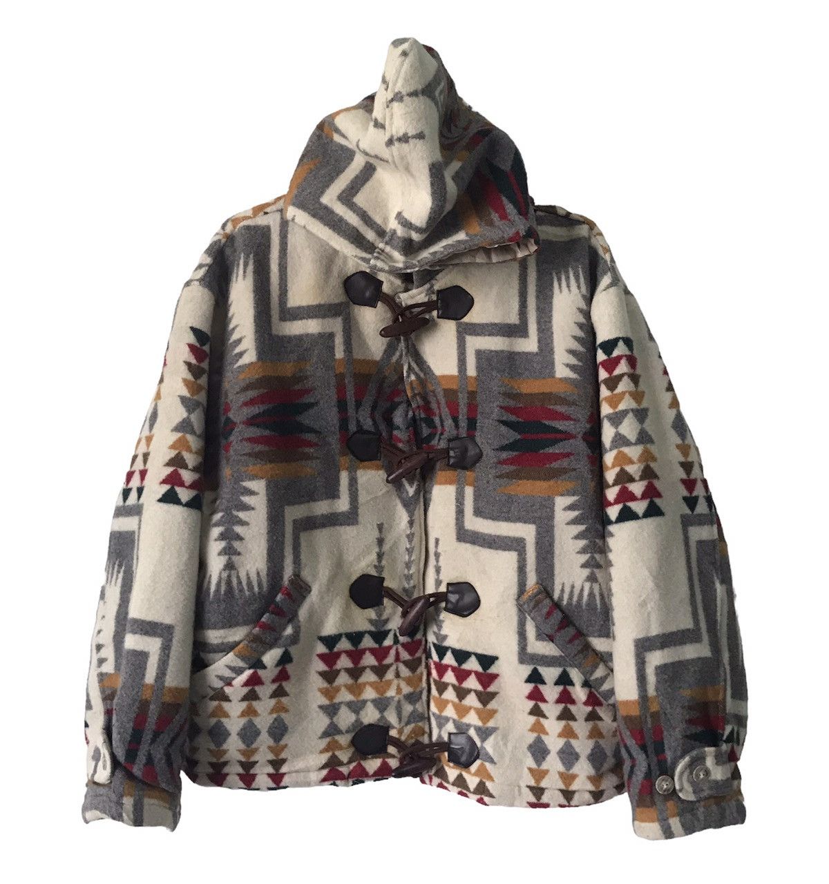 Japanese Brand × Native 💥Cozy Native Navajo Style Duffle Coat Hoodie B Spare Size US L / EU 52-54 / 3 - 5 Thumbnail
