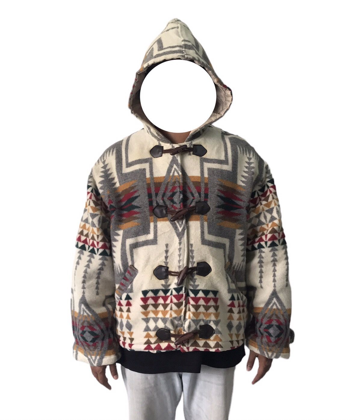 💥Cozy Native Navajo Style Duffle Coat Hoodie B Spare