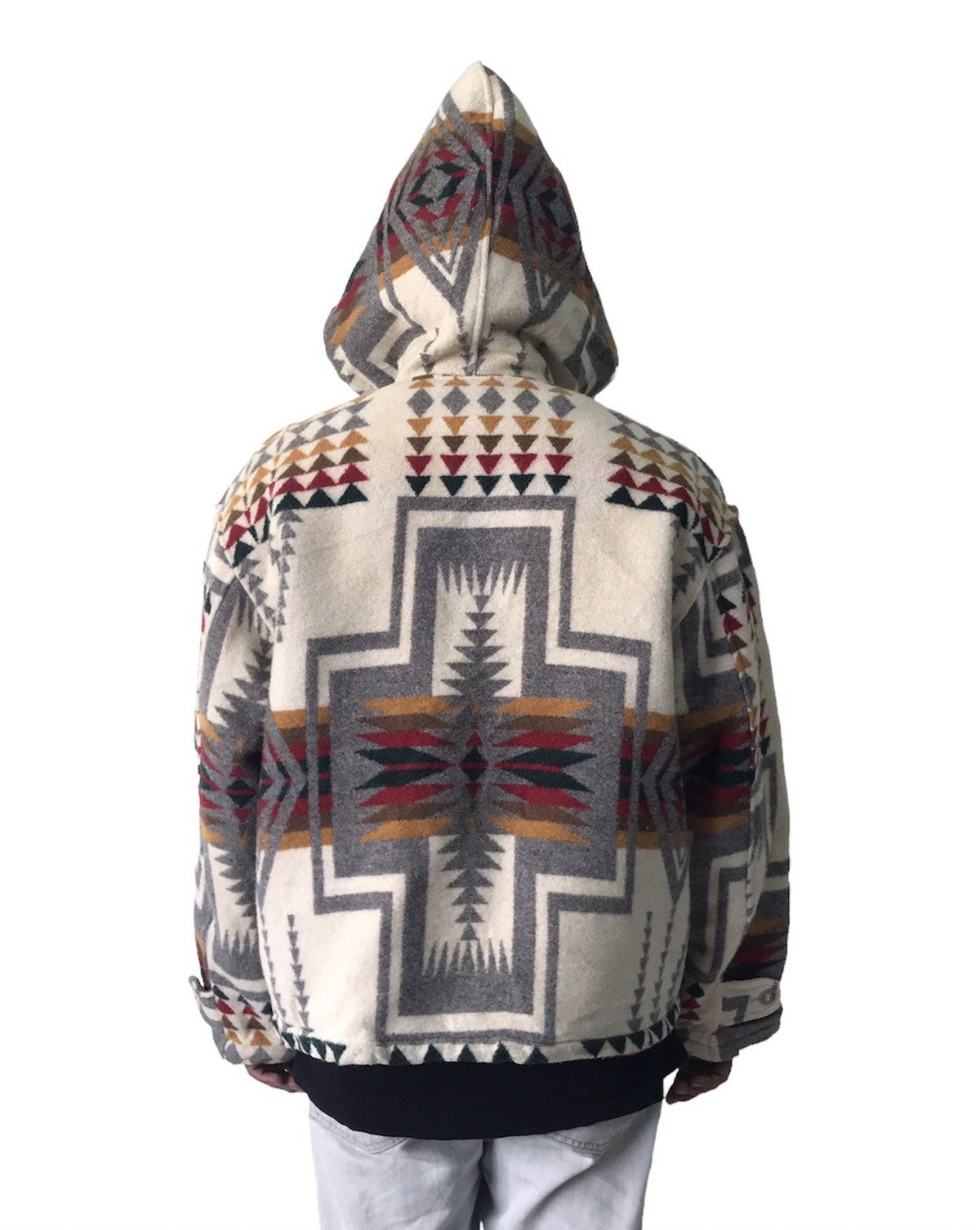 Japanese Brand × Native 💥Cozy Native Navajo Style Duffle Coat Hoodie B Spare Size US L / EU 52-54 / 3 - 4 Thumbnail