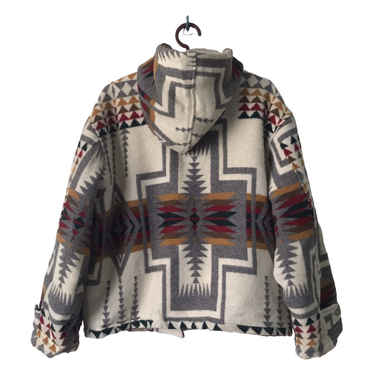 Japanese Brand × Native 💥Cozy Native Navajo Style Duffle Coat Hoodie B Spare Size US L / EU 52-54 / 3 - 6 Thumbnail